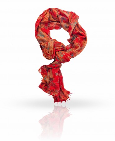 Палантин Женский W-VINTBUTTERFLY/RED